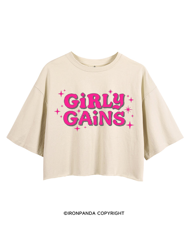 GIRLY GAINS STRONG GIRLS CROP TOPS