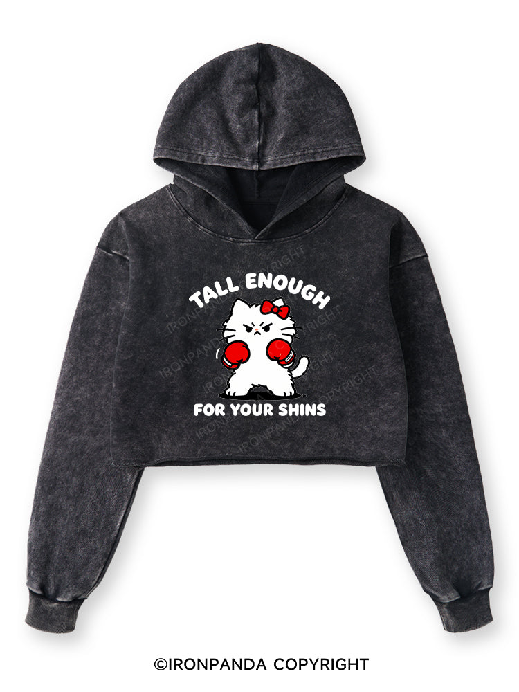 Tall Enough For Your Shins Washed Crop Hoodie