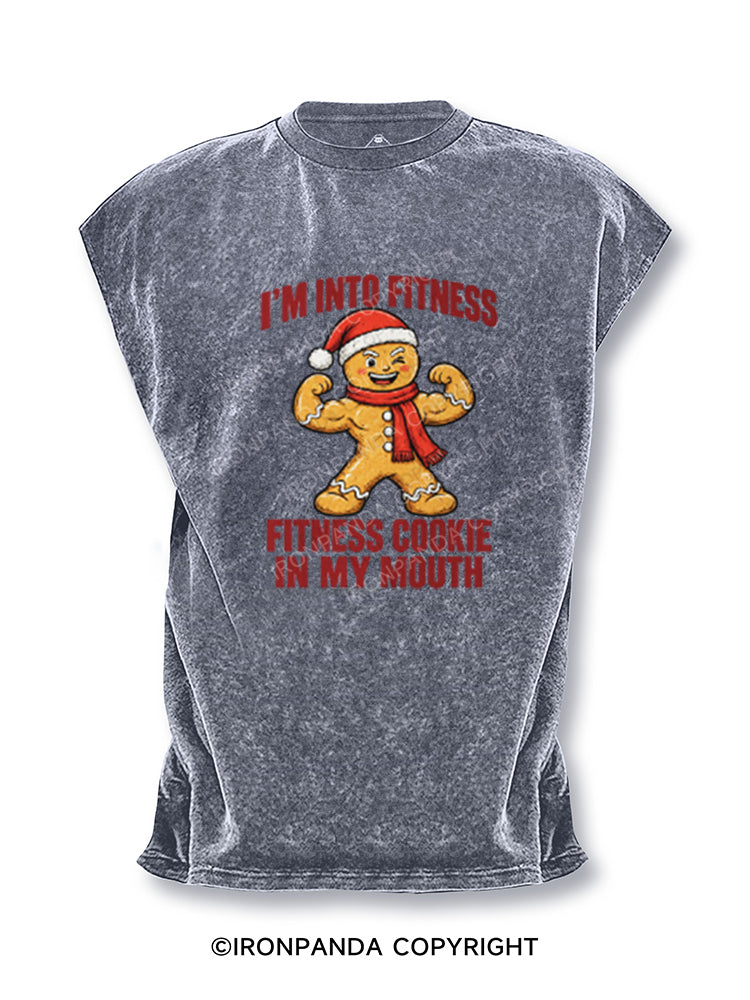 I'M INTO FITNESS FITNESS COOKIE IN MY MOUTH Cut Off Tank