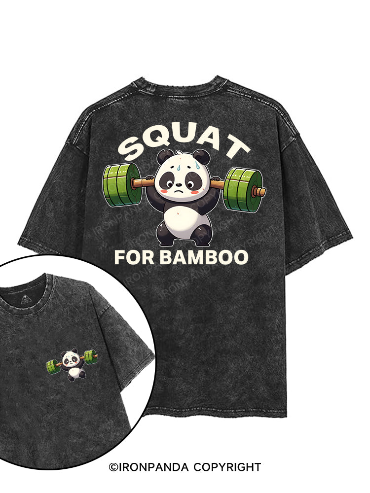 SQUAT FOR BAMBOO printed Gym Shirt