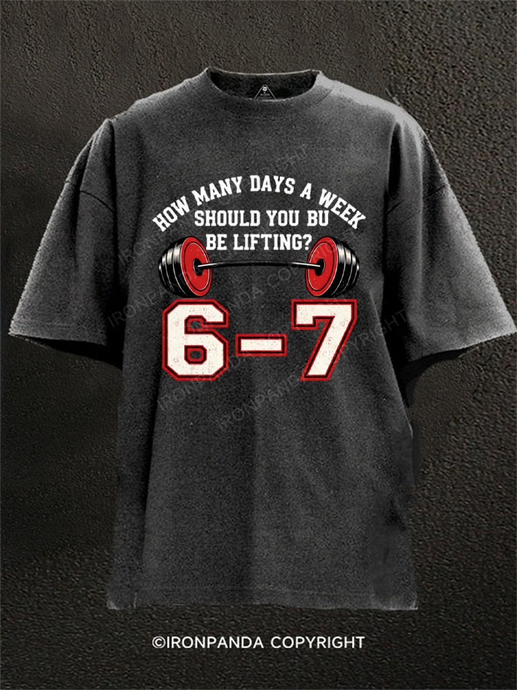 6–7 Days a Week Gym Washed Gym Shirt