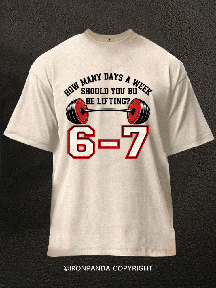 6–7 Days a Week Gym Washed Gym Shirt