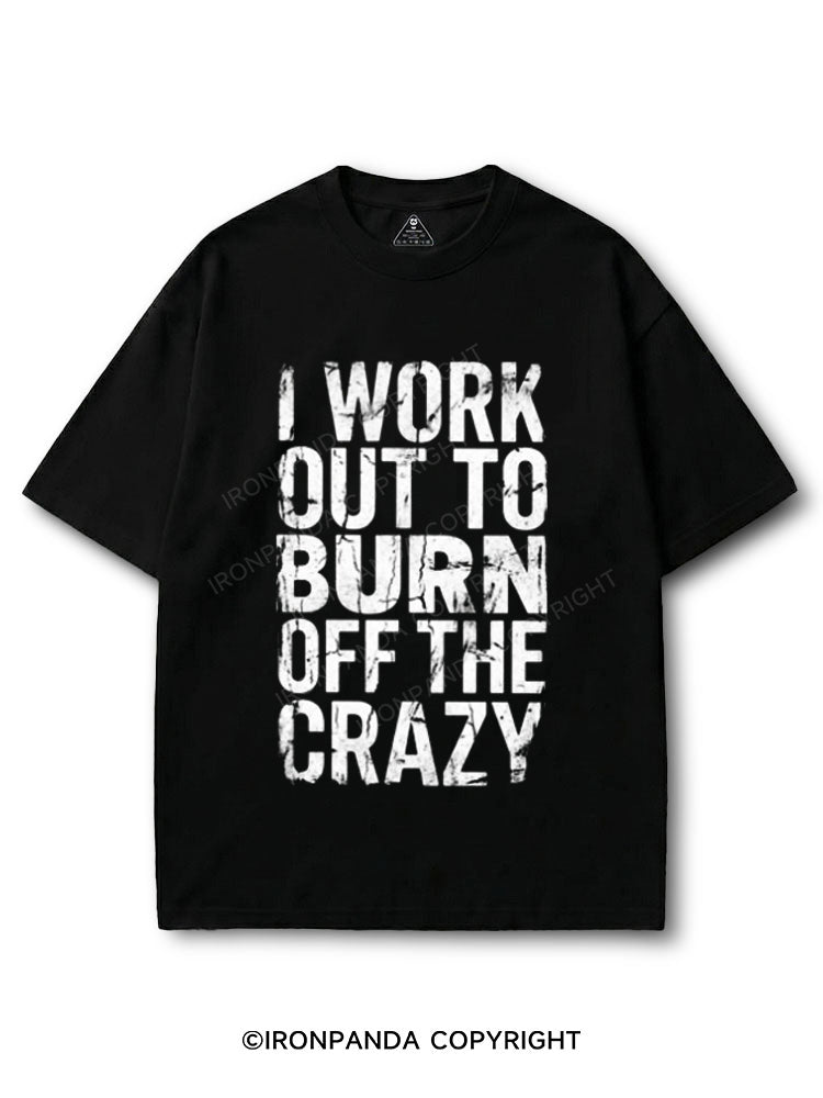 I Workout to Burn Off the Crazy Funny Workout Gym COTTON PUMP COVER