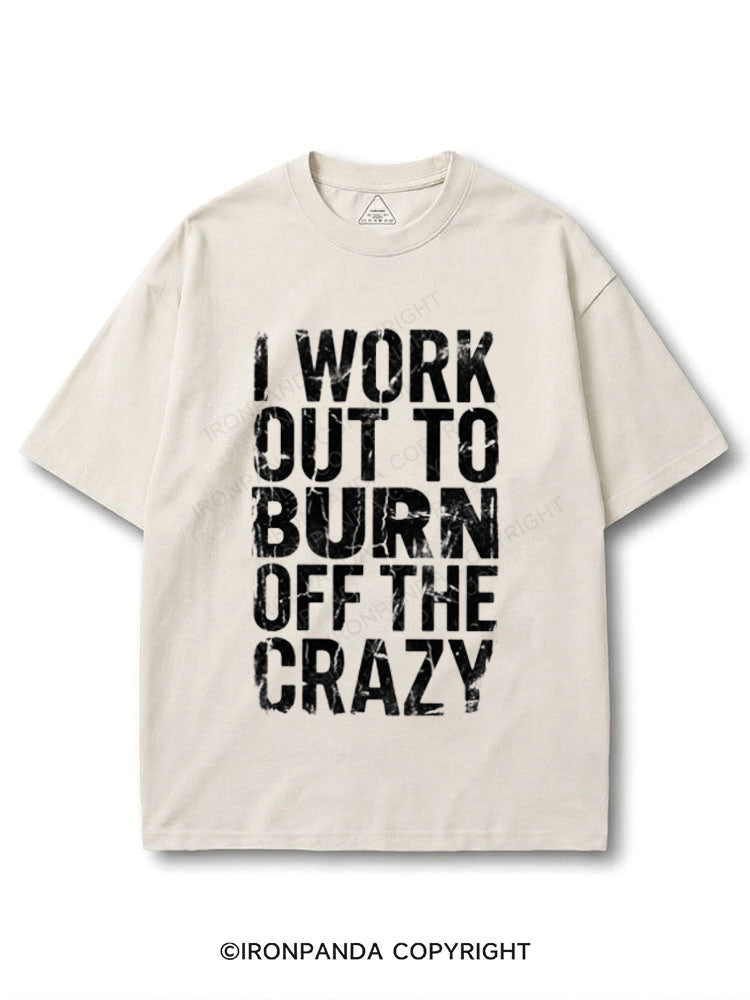 I Workout to Burn Off the Crazy Funny Workout Gym COTTON PUMP COVER