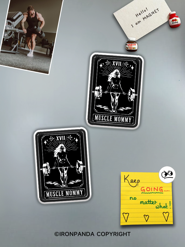 IronPanda Tarot Card Muscle Mom  Fridge Magnet