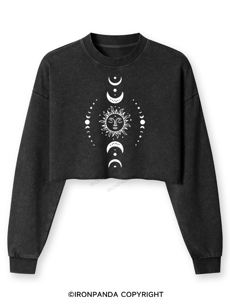 Yoga Moon Washed Long-Sleeve Crop Top