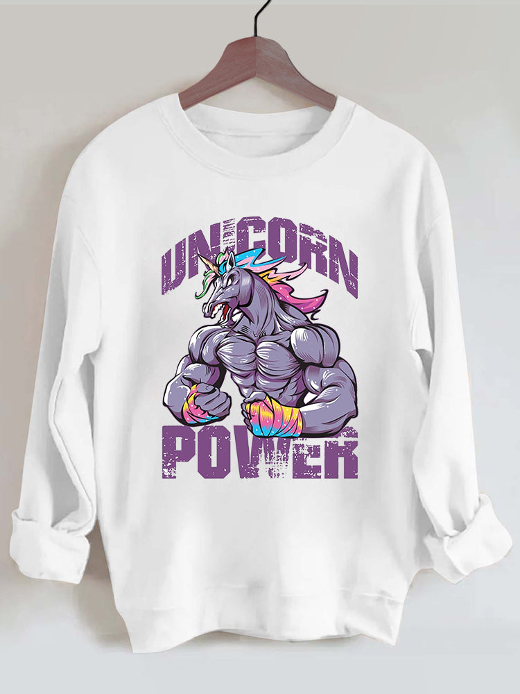 Unicorn Power Vintage Gym Sweatshirt