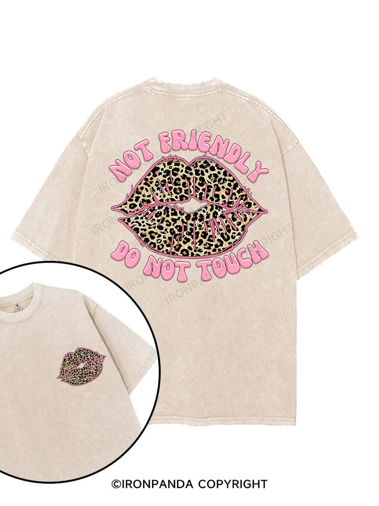 Not friendly, do not touch printed Gym Shirt