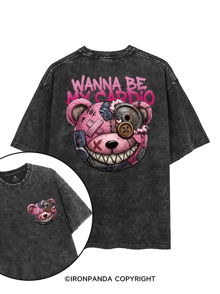 WANNA BE MY CARDIO printed Gym Shirt