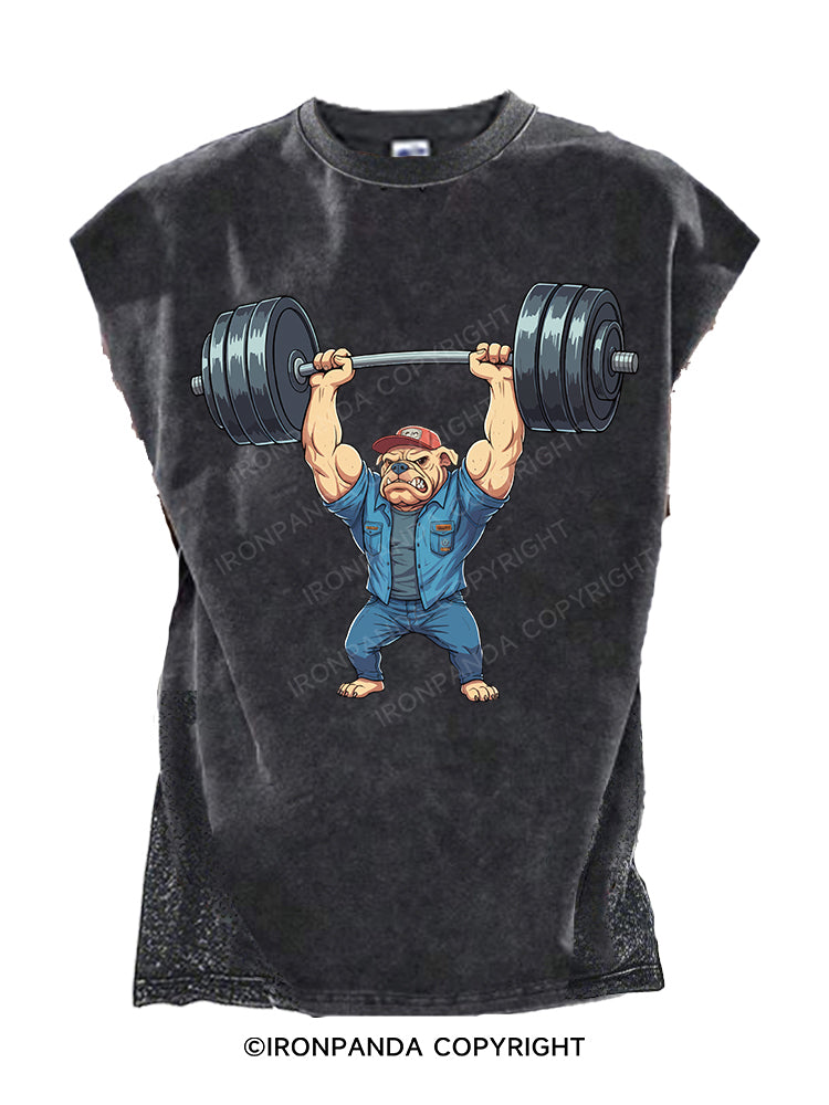 LIFT LIKE A BULLDOG Cut Off Tank