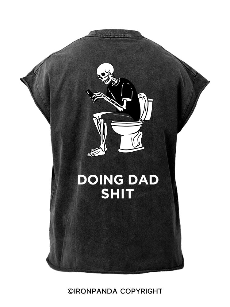 Doing Dad Stuff Back Printed Cut Off Tank