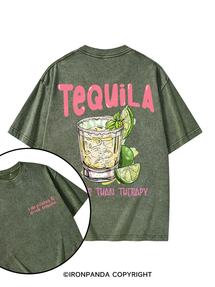 I do pilates & drink tequila printed Gym Shirt