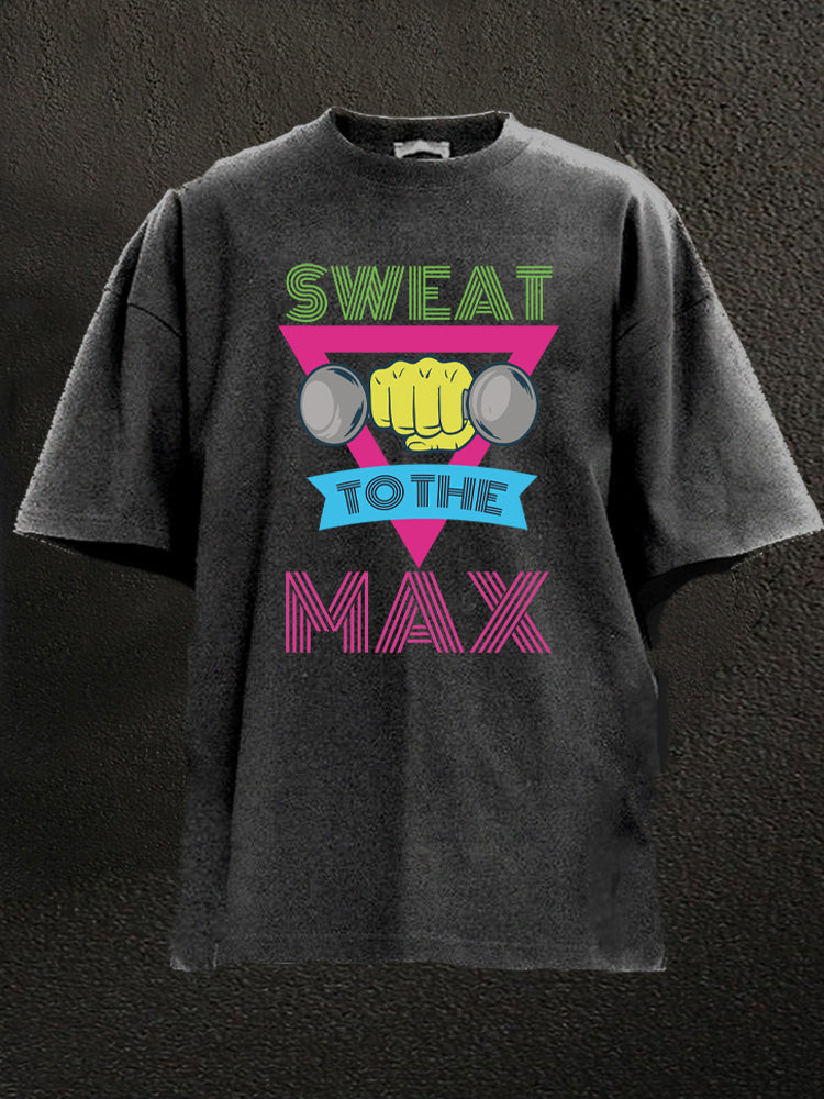 Sweat To The Max Men Washed Gym Shirt