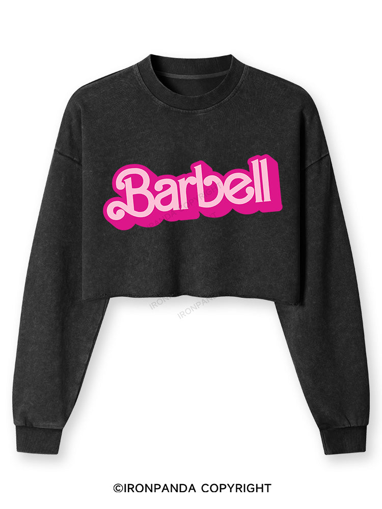Barbell Washed Long-Sleeve Crop Top