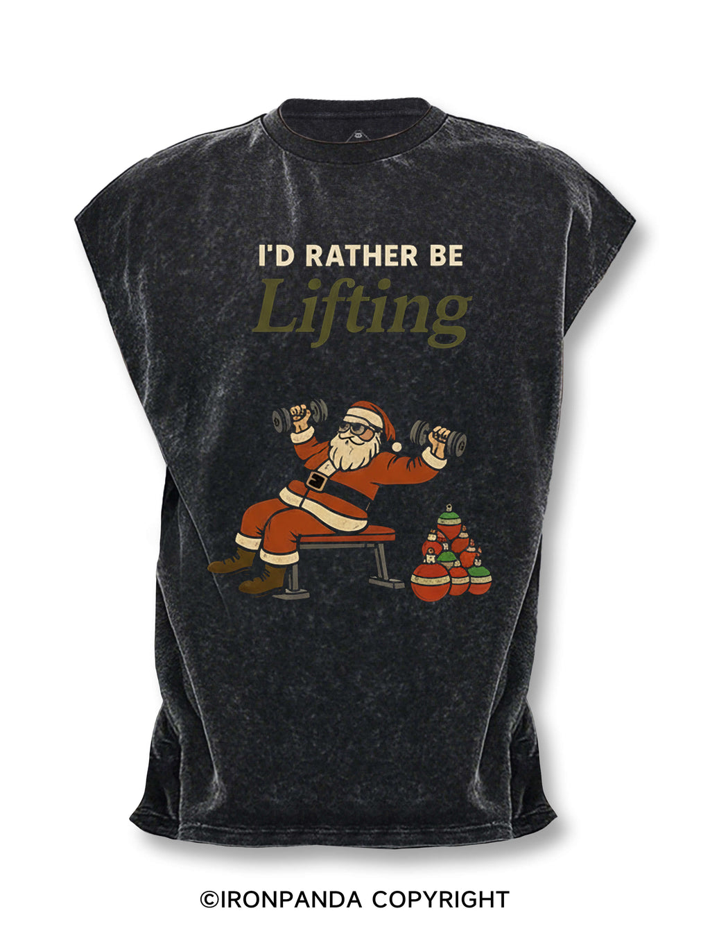Retro Lifting Santa Cut Off Tank