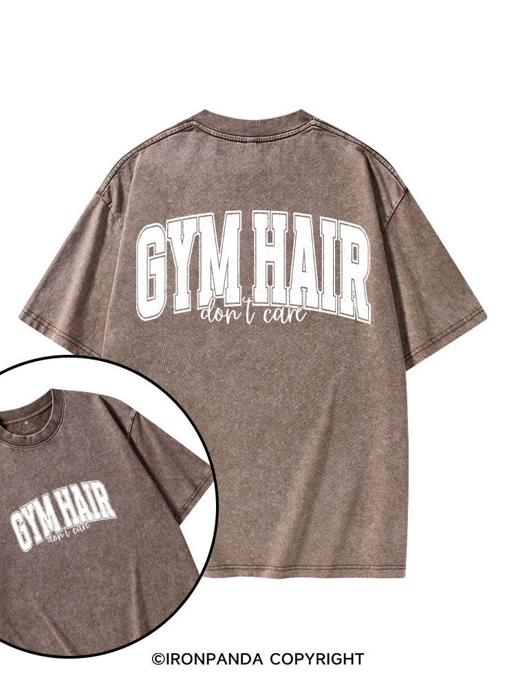 GYM HAIR, don't care printed Gym Shirt