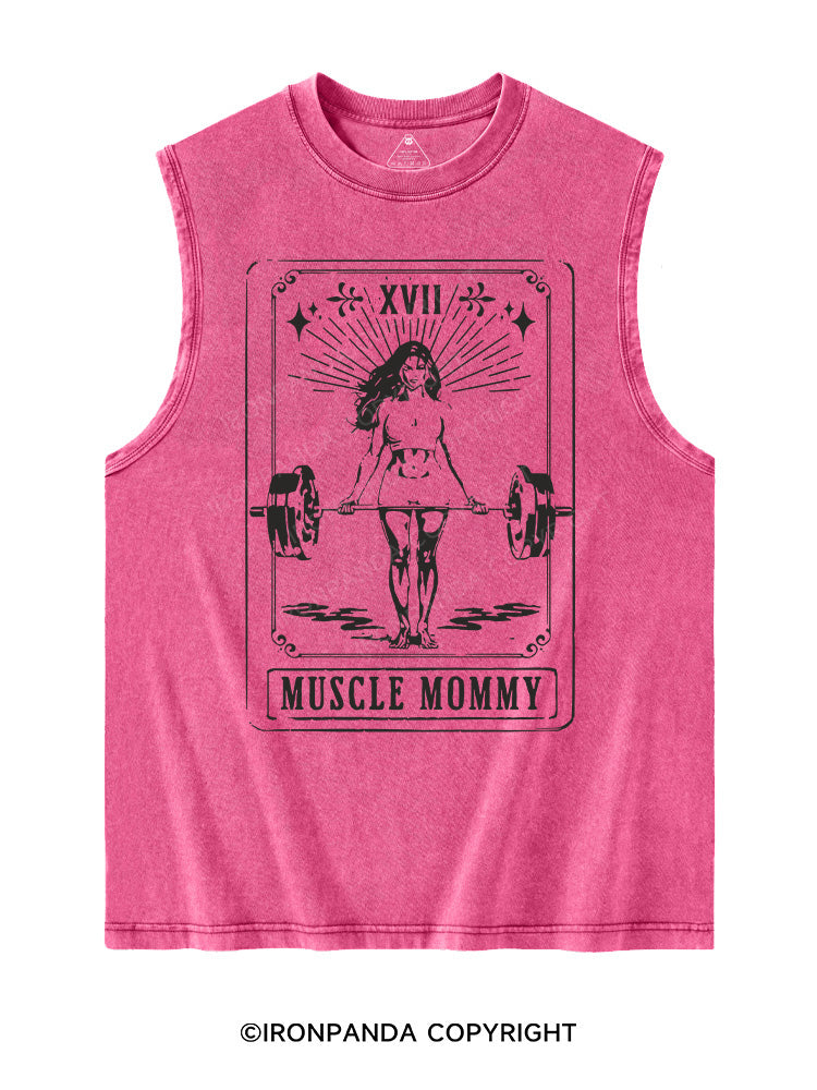 Tarot Card Muscle Mommy Washed Tank