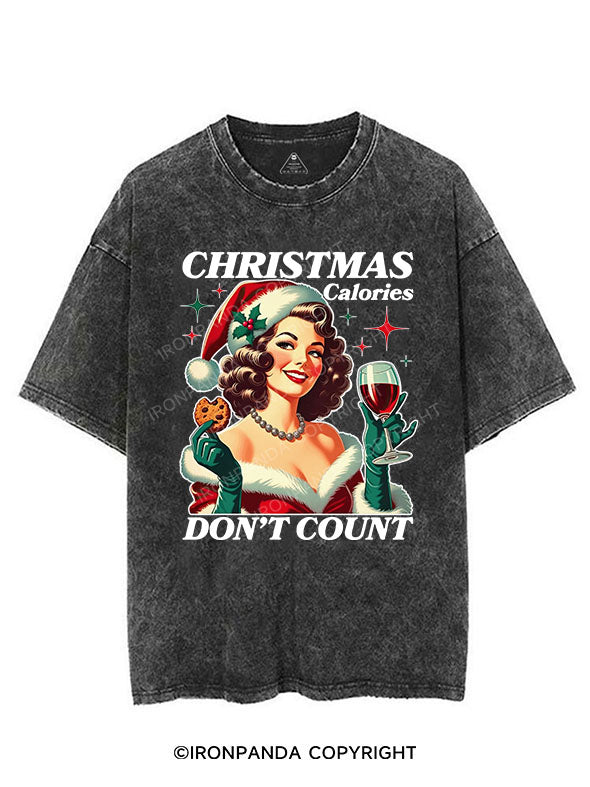 CHRISTMAS CALORIES DON'T COUNT VINTAGE GYM SHIRT