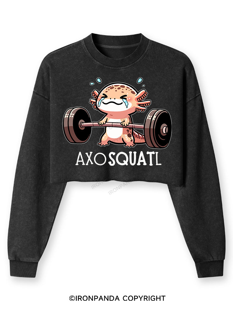 AXOSQUATL Washed Long-Sleeve Crop Top