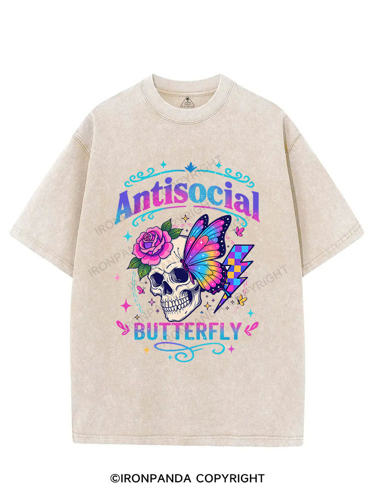 Antisocial Butterfly  VINTAGE GYM SHIRT