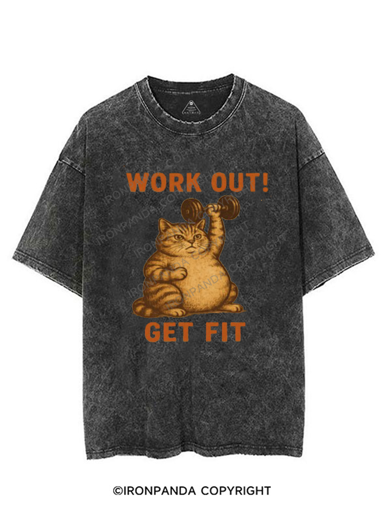 WORK OUT GET FIT VINTAGE GYM SHIRT