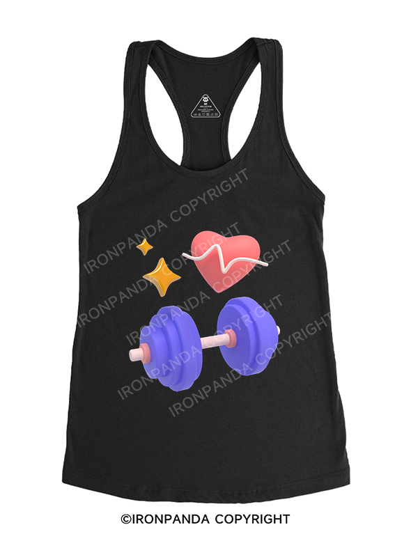 HEARTFELT GAINS Gym Racerback Tank