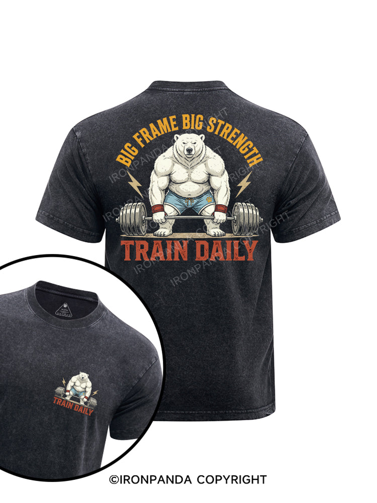 BIG FRAME BIG STRENGTH Washed Gym Shirt