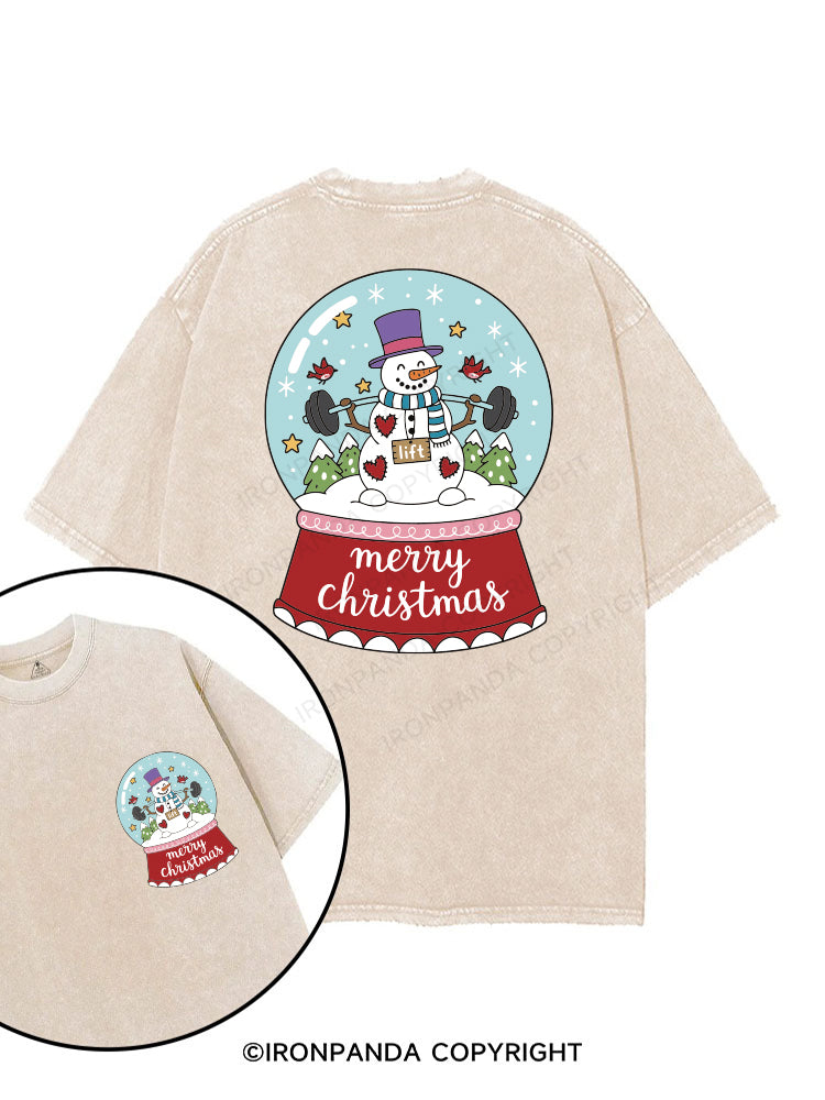 merry christmas printed Gym Shirt