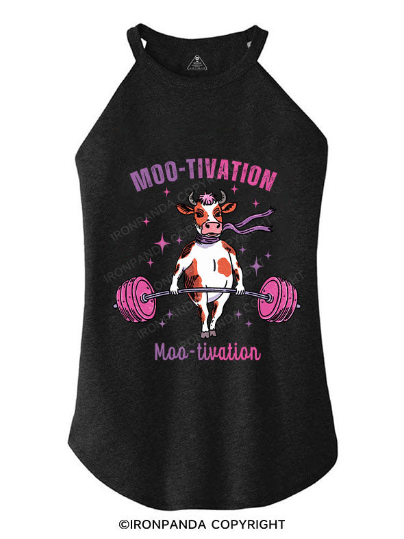 MOO-TIVATION TRI ROCKER COTTON TANK