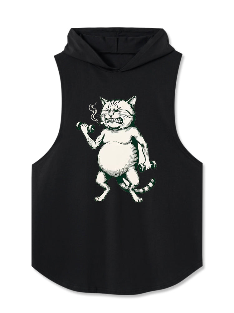 Dad Work Out Hooded Tank