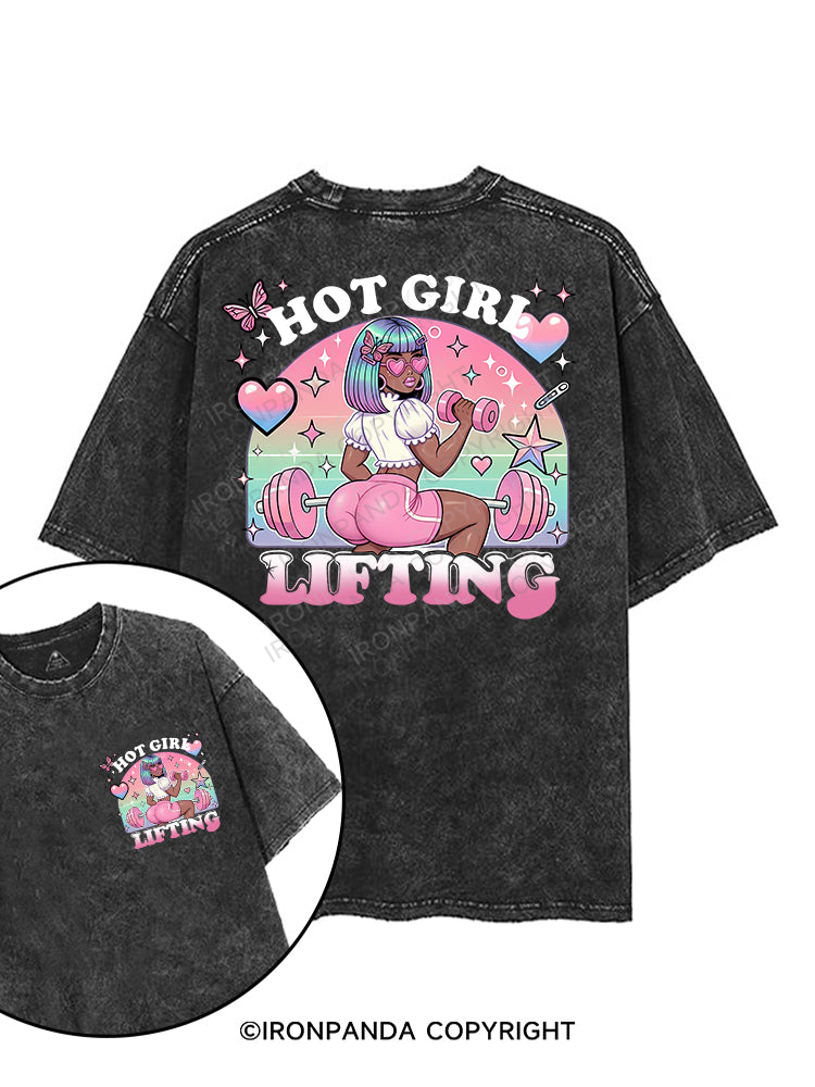 HOT GIRL LIFTING printed Gym Shirt