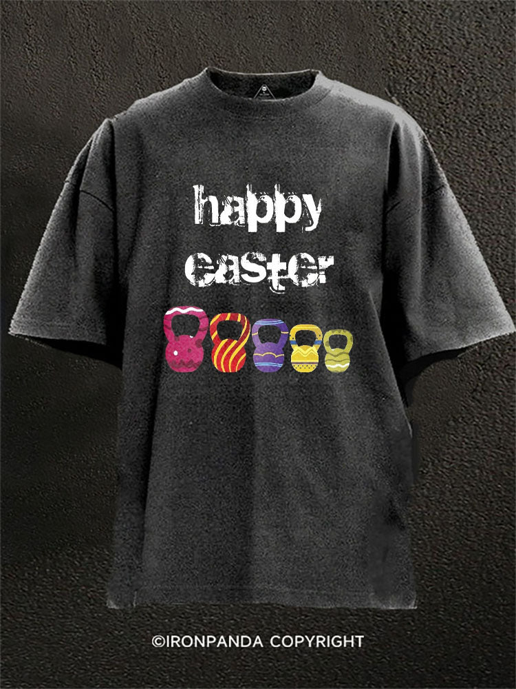 Happy Easter Washed Gym Shirt