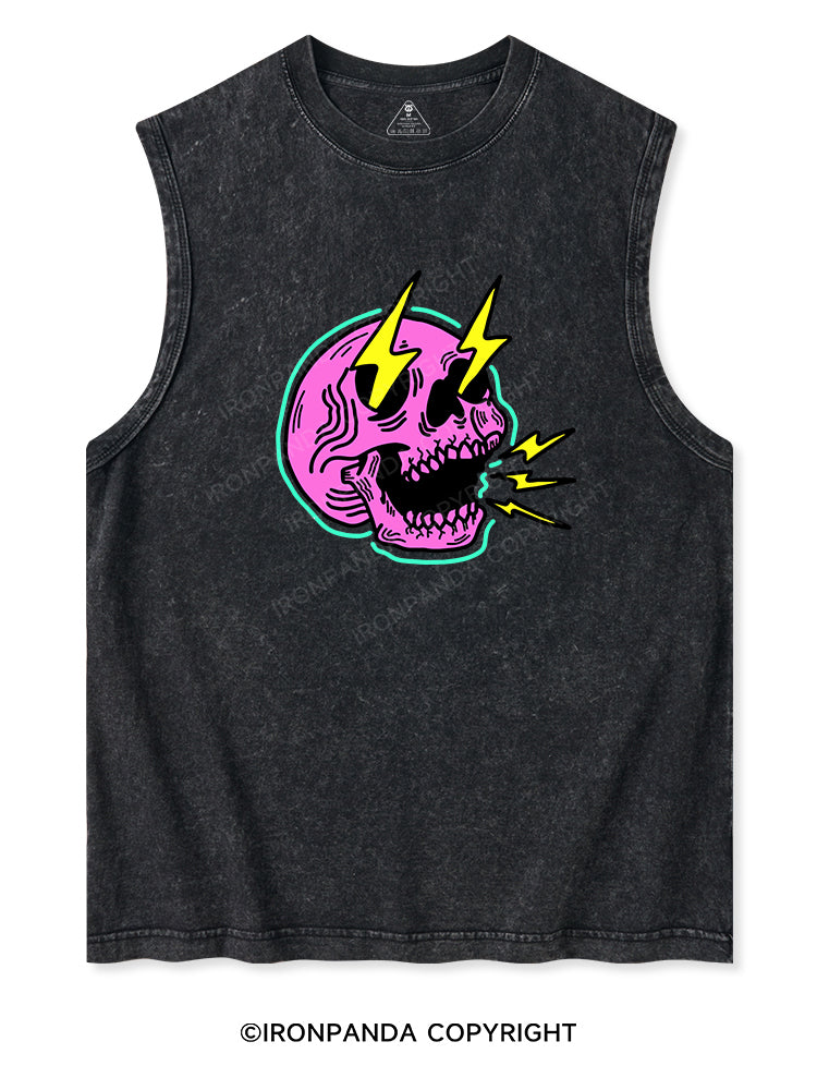 LIGHTNING SKELETON Washed Tank