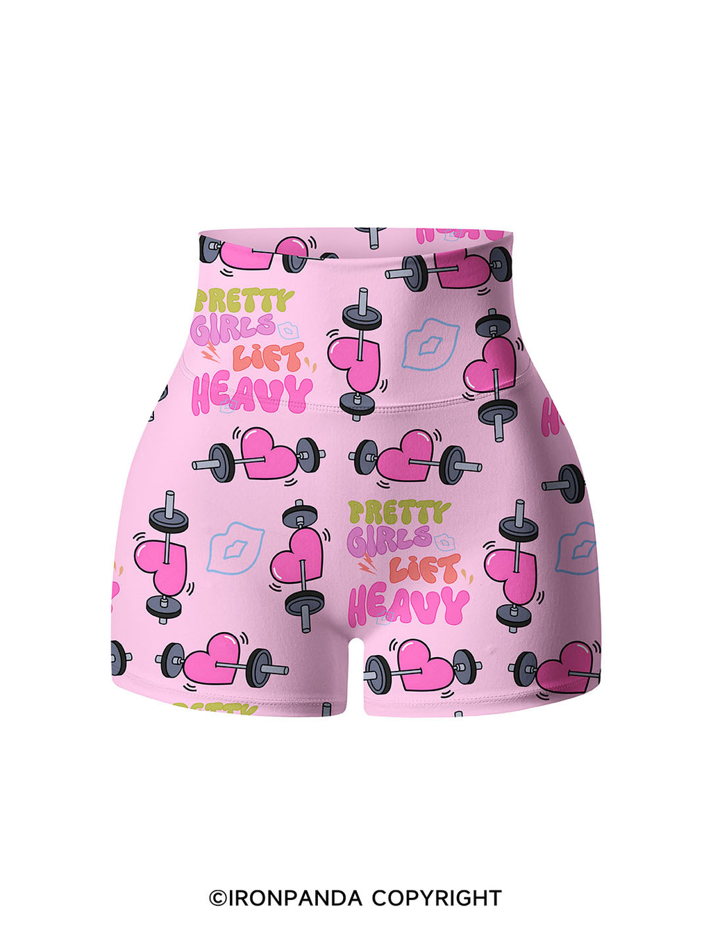 pretty girls lift heavy Printed Yoga Shorts