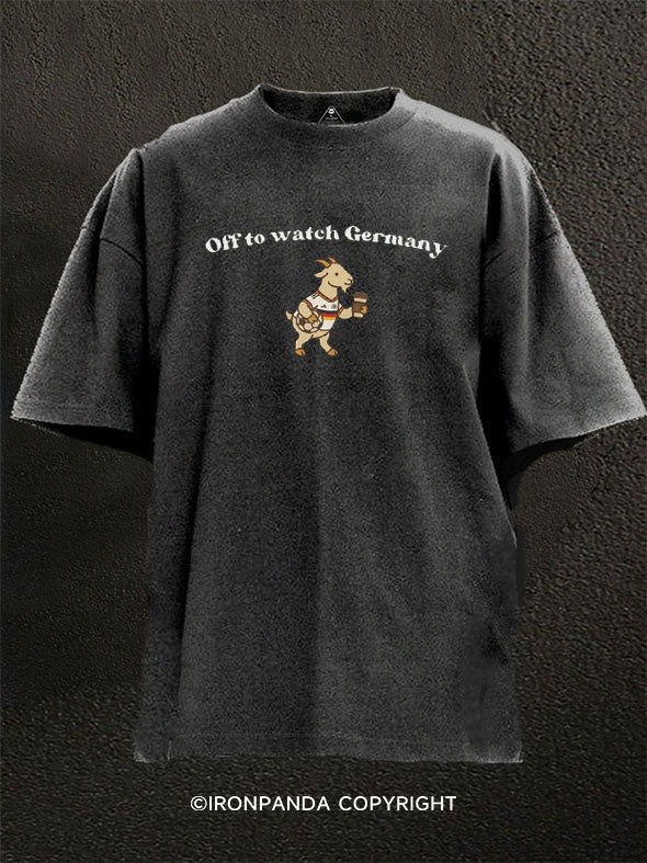 Off To Watch Germany Washed Gym Shirt