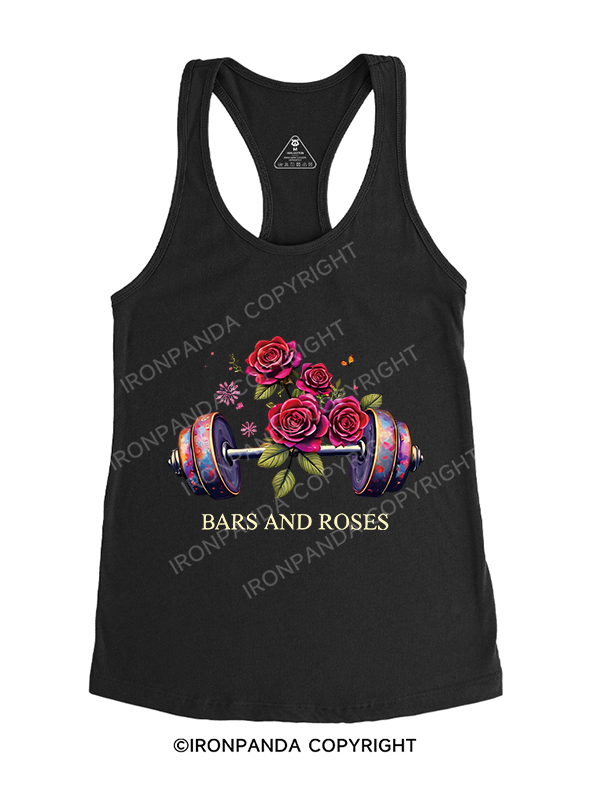 BARS AND ROSES Gym Racerback Tank