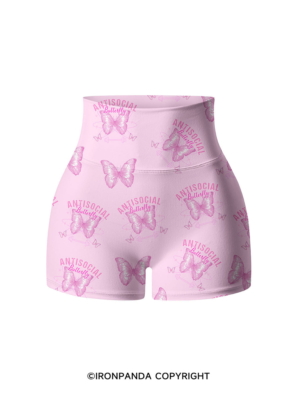antisocial butterfly Printed Yoga Shorts
