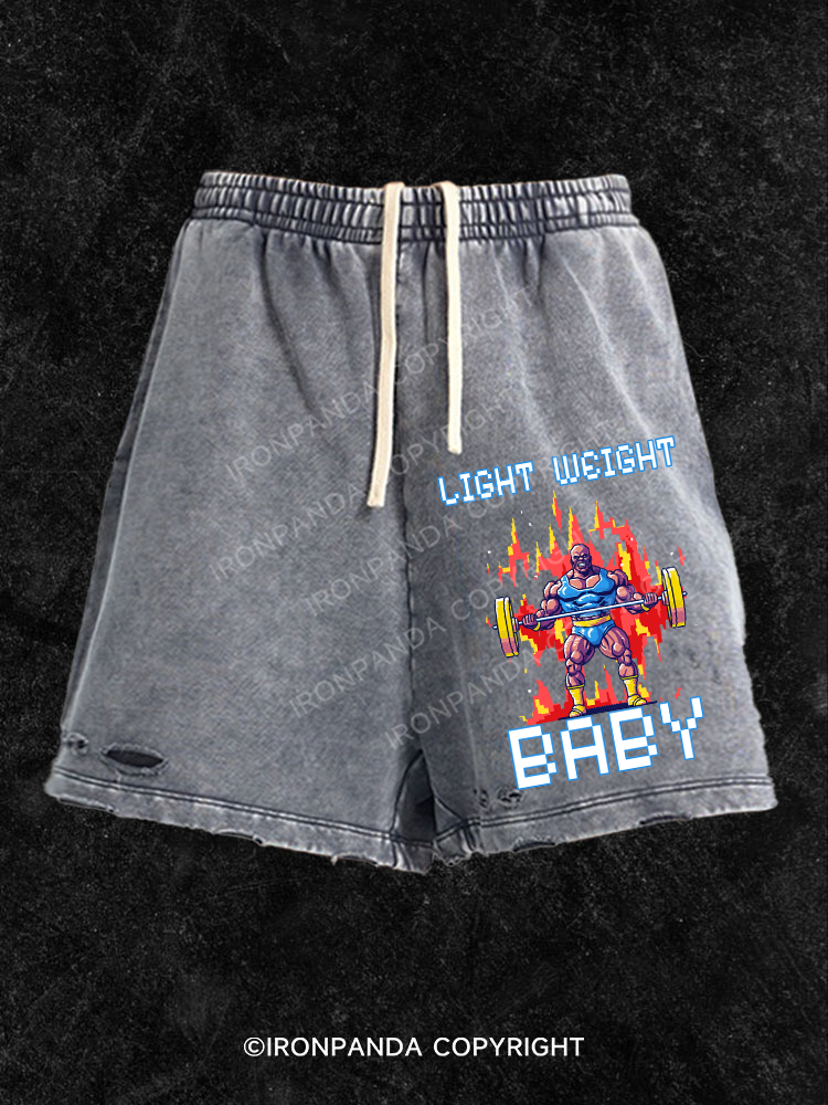 Light Weight baby Washed Gym Shorts