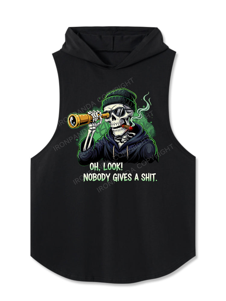 OH LOOK! NOBODY GIVES A SHIT Hooded Tank