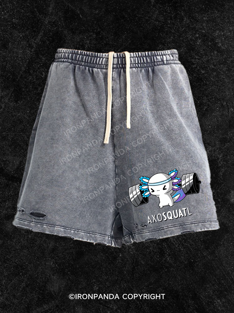 AXOSQUATL Washed Gym Shorts