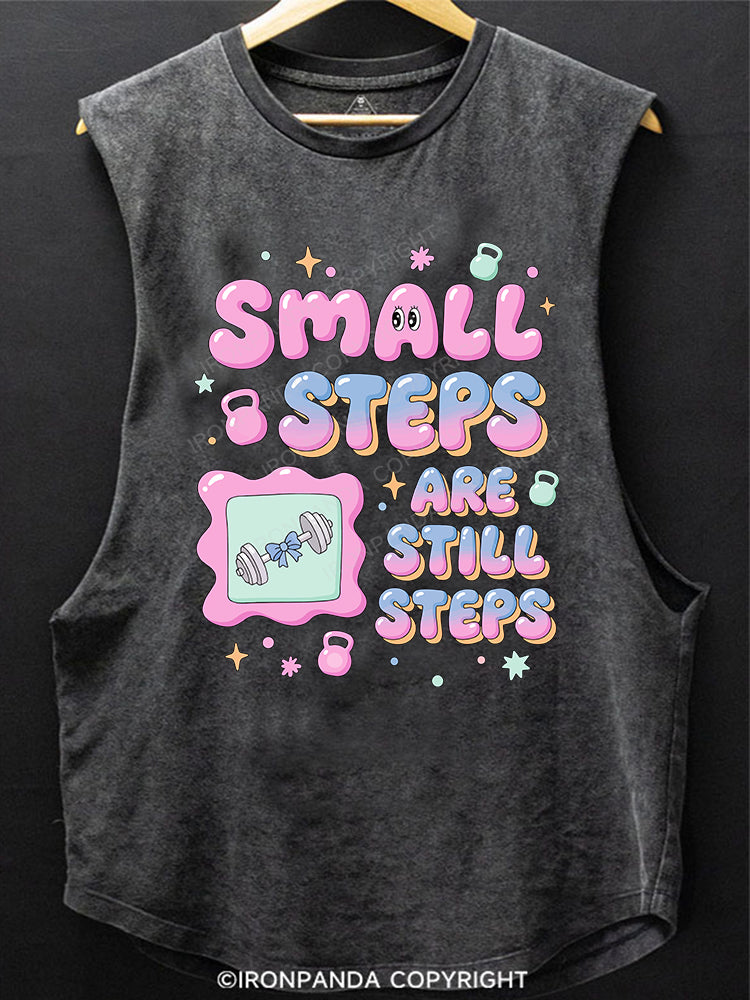 Small steps are still steps SCOOP BOTTOM COTTON TANK