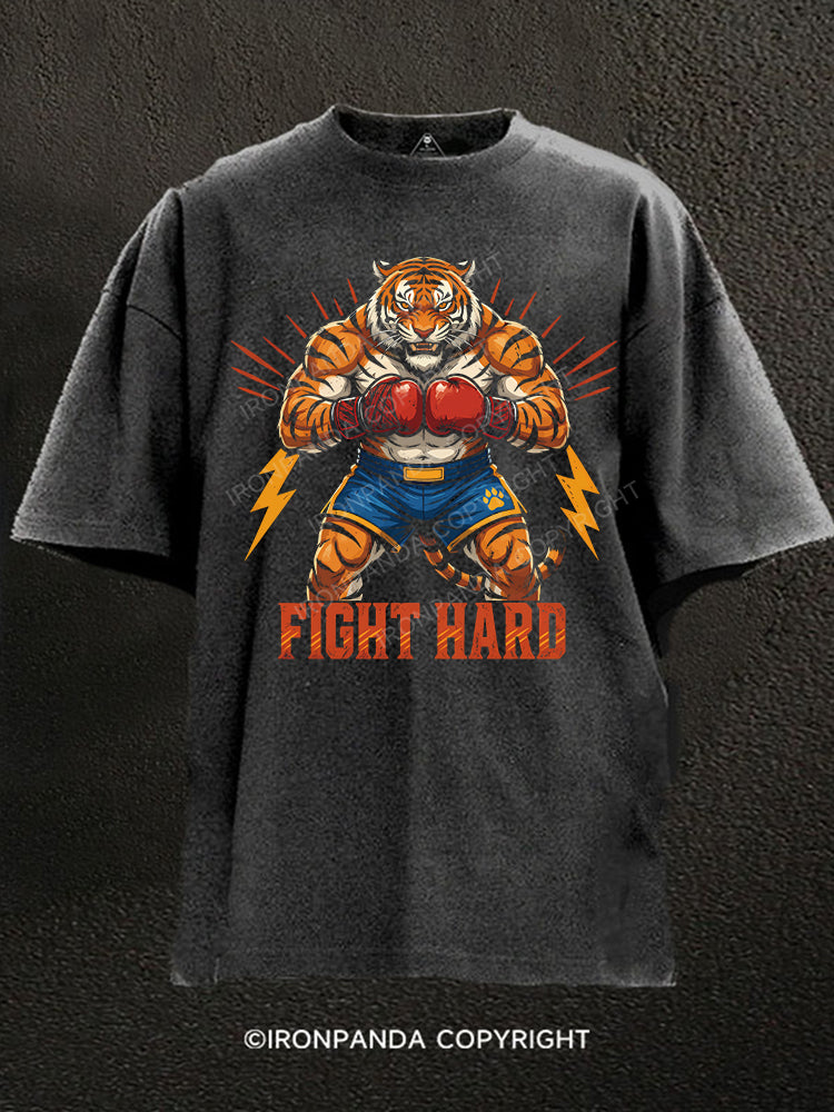 FIGHT HARD Washed Gym Shirt