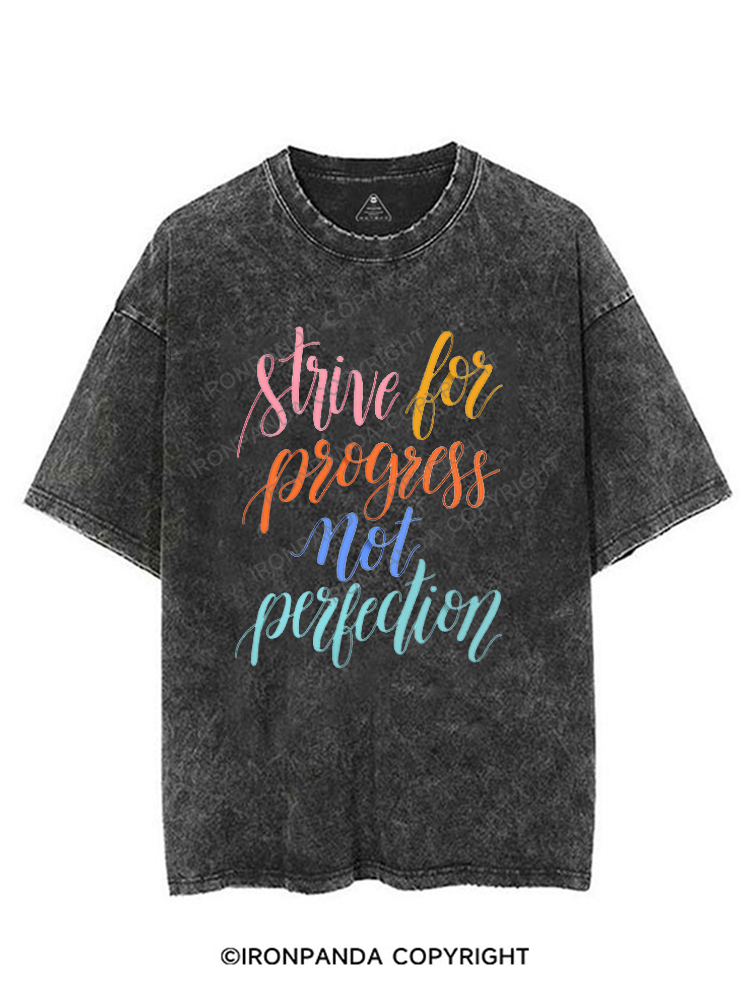 strive for progress not perfection  VINTAGE GYM SHIRT