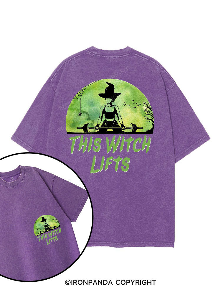 THIS WITCH LIFTS printed Gym Shirt