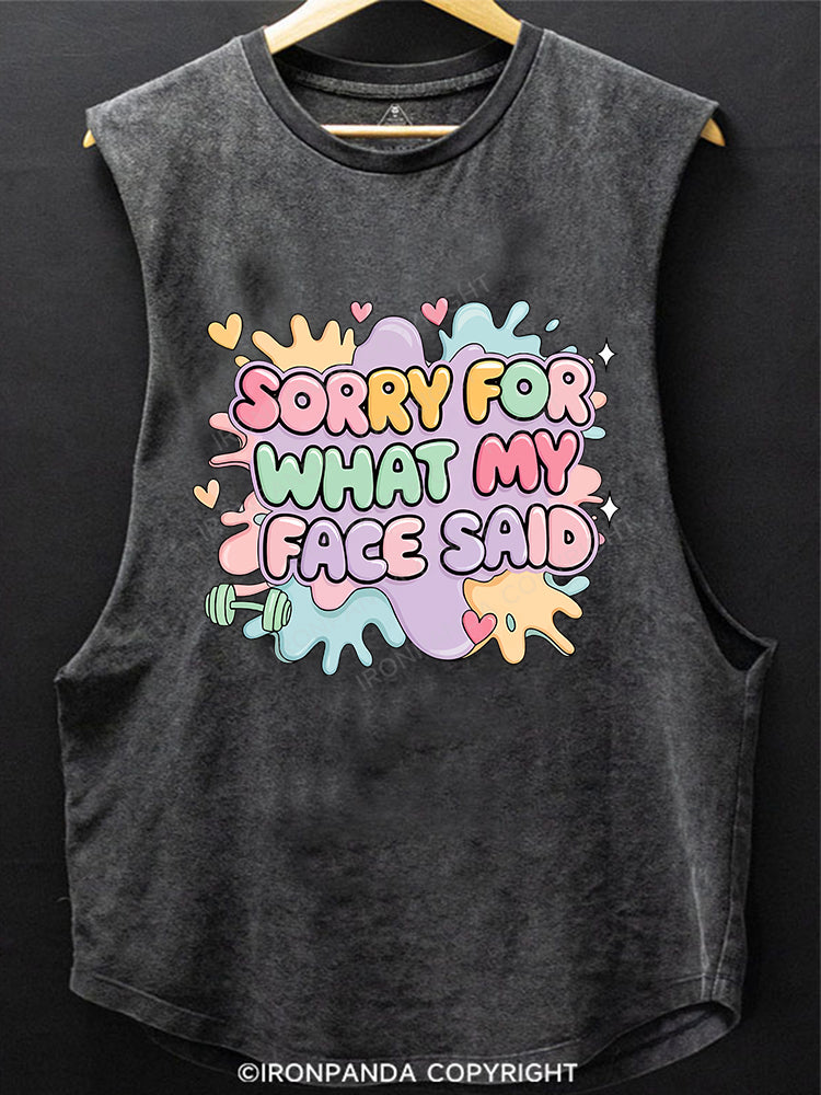 Sorry for what my face said SCOOP BOTTOM COTTON TANK