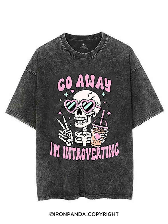 GO AWAY, I'M INTROVERTING VINTAGE GYM SHIRT