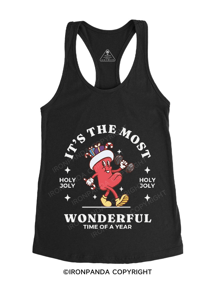 IT'S THE MOST WONDERFUL TIME OF A YEAR Gym Racerback Tank