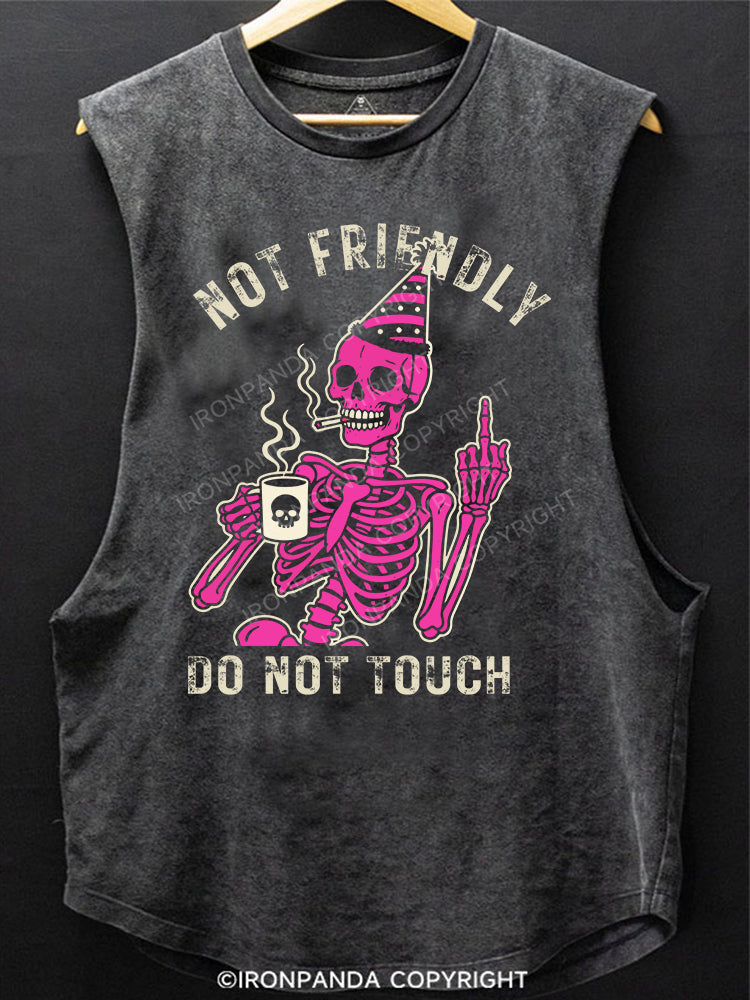 Not friendly, do not touch SCOOP BOTTOM COTTON TANK