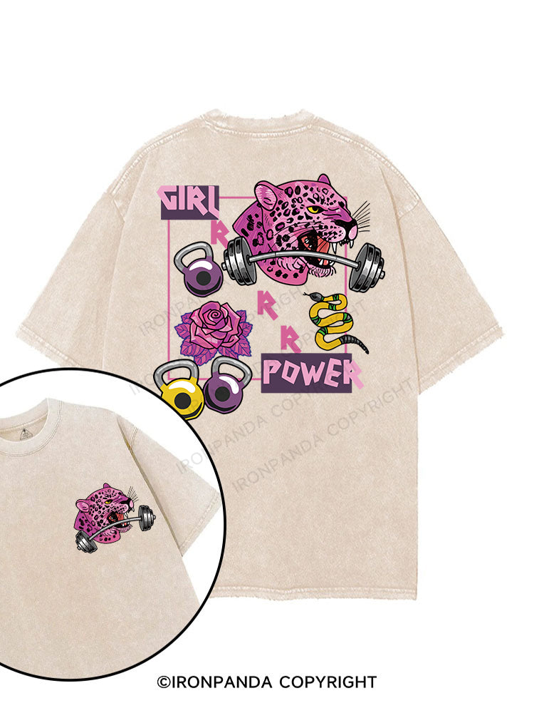 GIRL POWER printed Gym Shirt