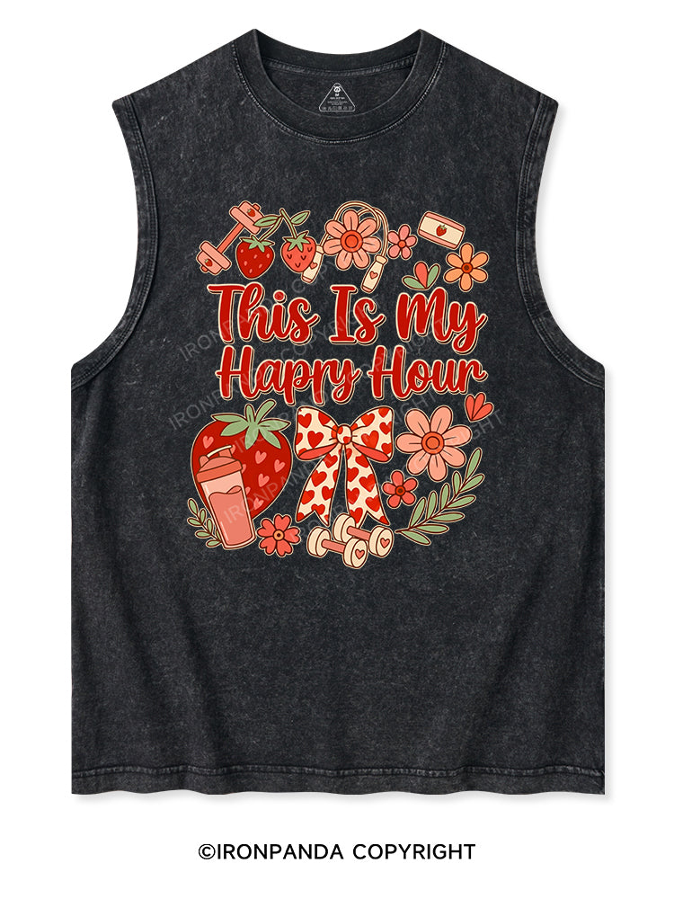 THIS IS MY HAPPY HOUR Washed Tank